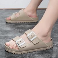 Zapatillas clásicas de verano para mujer, sandalias de playa sin cordones con doble hebilla, EVA ligera y cómoda - details 19
