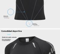 Leggings de deporte para hombre Pantalones de entrenamiento de baloncesto de verano Ropa de fitness elástica transpirable de manga corta - details 7