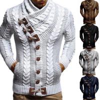 Cardigan de Cuello Alto para Hombres Manga Larga Ajuste Suelto Moda Casual Punto de Lana - details 16