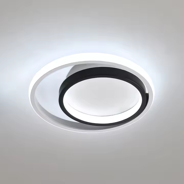 Goeco Lámpara LED Redonda Nórdica de Techo 28W Iluminación Moderna Acrílico Montaje en la Pared - 1