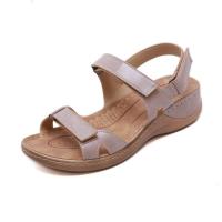 Sandalias de mujer de verano a la moda vintage, zapatos con tacones de cuña - details 4