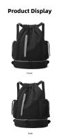 Bolsa deportiva ligera con cordón, impermeable, de gran capacidad, para Fitness, con correas ajustables de separación en seco y húmedo - details 9
