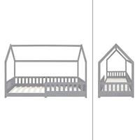 ML-Design ML-230/Kinderbett + Rausfallschutz 200x90cm Weiß