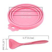 Tapa de silicona reutilizable para comida de mascotas, tapa de lata para almacenamiento de perros y gatos, sello con cuchara, 2 unidades - details 3