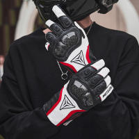Guantes Térmicos de cuero para motocicleta, equipo de protección de fibra de carbono, a prueba de lluvia, a prueba de viento, pantalla táctil, Invierno - details 4