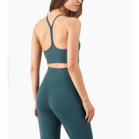 Sujetador deportivo con espalda de carreras para mujer, Top de chándal de gimnasio de Yoga grueso de alto impacto - details 24