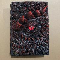 Cuaderno A5 con cubierta en relieve, escala de estrella de ojo de dragón, cuaderno en relieve, estilo mitología, textura de escala Vintage, cuaderno para niños - details 7