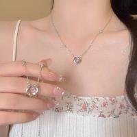 Anillo delicado colgante collar mujer verano premium sentido nicho lujo ligero cadena clavícula temperamento superfairy gargantilla moda - details 0