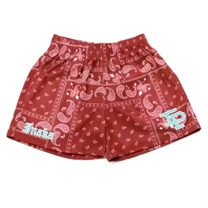 Pantalón corto deportivo de hombre de secado rápido, transpirable, informal, baloncesto, con flores de piña - 1