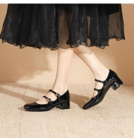 Zapatos Mary Jane de mujer con tacón grueso y hebilla de cinturón de nuevo estilo - details 13