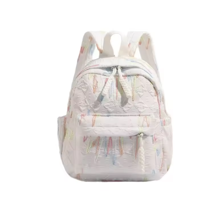 Mochila de viaje de gran capacidad con cremallera, correas ajustables para los hombros, mochila informal, bonita y ligera para niñas - 1