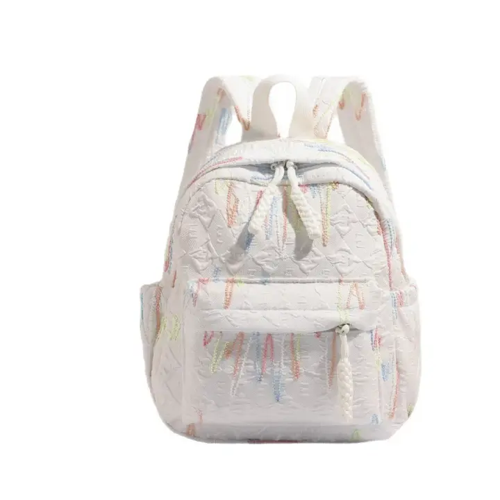 Mochila de viaje de gran capacidad con cremallera, correas ajustables para los hombros, mochila informal, bonita y ligera para niñas - 1