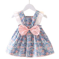 Vestido sin mangas con diseño de lazo para niña, bonito vestido abullonado de verano para uso diario, ropa escolar y de vacaciones - details 0