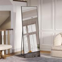 Espejo de pie Cuerpo Entero, 160 × 50 cm Espejos Grandes de Pared, Espejo Pared Cuerpo Entero Rectangular, Espejo tocador de pie, Espejo para Dormitorio, Sala de Estar, Vestuario, Negro - details 5