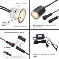 Luces LED empotradas de bajo voltaje, lámpara de suelo para exteriores, luz de paisaje para jardín, camino, escalera, Patio, IP67 a prueba de agua, DC12V - details 5