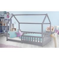 ML-Design ML-231/Kinderbett + Rausfallschutz 200x90cm Hellgrau