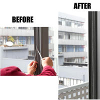 Tira de sellado para ventana y puerta, cepillo a prueba de viento y sonido, cinta autoadhesiva para parabrisas, 3/5M - details 3
