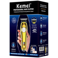 Kemei-cortadora de pelo profesional inalámbrica para hombre, máquina eléctrica de corte de pelo, recargable, totalmente de metal - details 0