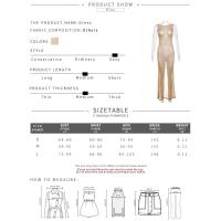 Vestido Largo Brillante de Kliou Mango de Espalda Transparente Elegante para Mujeres en Verano - details 0