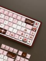 Teclas PIWIJOY Temáticas Choco Cake, 146 Teclas Rosa, Perfil Cherry, PBT Duradero. Con diseños artísticos, compatibles con teclados mecánicos, ideal como regalo para amantes de la personalización. - details 6