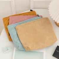 Bolsa de cosméticos de pana de gran capacidad para mujer, organizador de artículos de tocador, bolsa de maquillaje con cremallera, bolso de mano, bolsa de almacenamiento de cosméticos para chica de viaje - details 0