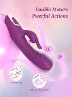 USB recargable de silicona conejo vibrador juguete sexual para mujeres G-Spot Clitoris estimulación masaje eléctrico dildo adulto producto masajero impermeable 18+ - details 1
