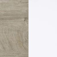 Aparador de 3 Puertas Buffet para Sala Diseño Blanco y Gris Cemento Medidas 150 cm x 76 cm x 41 cm - details 8