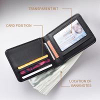 Cartera corta clásica de alta calidad para hombre, billeteras plegables ultrafinas de cuero Pu para hombre, billeteras de negocios de Color sólido con bolsillo para monedas y tarjetas de crédito - details 8