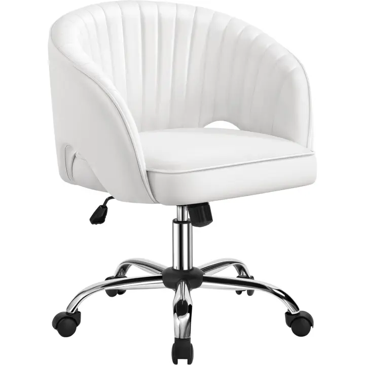 Oficina Terciopelo Rudas Giratorias 360 °    Función Inclinación Sillon Trabajo Altura Ajustable Tapizada Terciopelo Gris Oscuro - 1