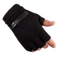 Hombre moda medio dedo masculino Casual guantes sin dedos hombres calidad guantes elásticos mitones invierno guantes cálidos para hombre - details 11