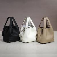 Moda cuero genuino kraft bolsa de almuerzo, bolsa de cubo boca, canasta de comida - details 1