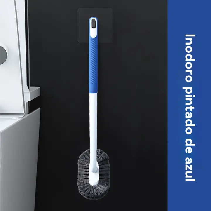 Cepillo de Limpieza de Inodoro de Silicona Duro Limpieza Profunda con Cerdas Curvas para Esquinas Muertas en Baño - 1