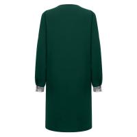 Vestido De Mujer Para Fiesta Noche V-Neck Con Lentejuelas Y Hombros Fríos Vestido Casual De Color Sólido Largo De Rodilla - details 22