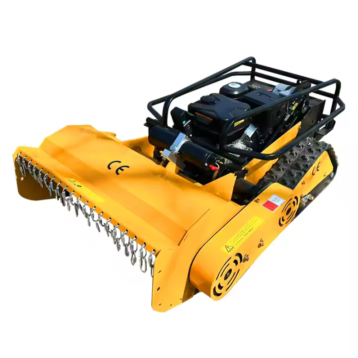 Cortacésped con control remoto aprobado por la EPA CE Cortacésped con control remoto Cosecha y deshierbe agrícola Cortacésped todo terreno sobre orugas pequeño Robot de corte para silvicultura - 1