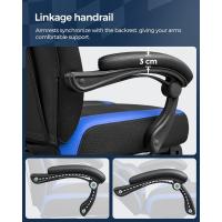 Silla de Oficina con reposapiés telescópico - Reposacabezas Ajustable - Soporte Lumbar - Carga máxima 150 kg - Negro - details 33