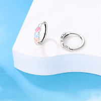 Aretes Redondos de Plata 925 Estilo Elegante para Mujeres con Piedra Principal de Zirconio y Diseño de Encanto Brillante Color en Oro - details 33