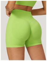 Pantalones cortos deportivos mejorados de cintura alta para yoga sin costuras para mujer, utilizados para gimnasios y ciclismo - details 22