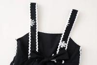 TRAFZA-vestido Midi elegante para mujer, ropa de calle con tirantes y cuello cuadrado, Espalda descubierta, estampado de encaje, moda de verano - details 6