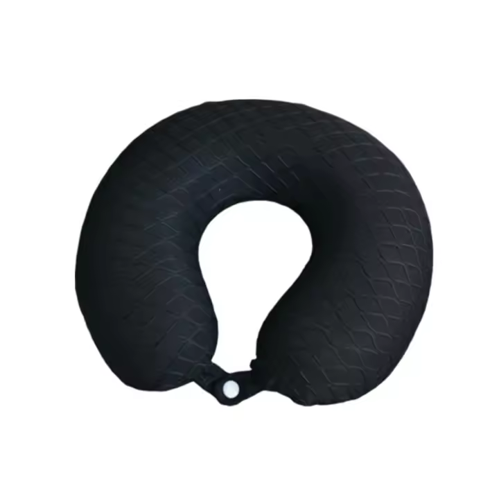 Almohada de viaje con patrón de escamas de pescado en forma de U, almohada de apoyo para el cuello respetuosa con la piel de rebote lento, Protector de cuello suave y transpirable para dormir - 1