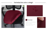 1 Juego de Funda para silla de oficina, cubierta para silla de oficina,Estilo Cuero,Cubierta para asientos de ordenador, no Incluye Sillas - details 3