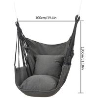 Hamaca Portátil para Acampar al Aire Libre Silla Colgante de Lona Mecedor Perezoso de Ocio para Patio, Jardín, Balcón y Dormitorio - details 1