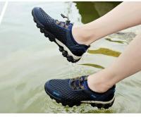 Zapatos deportivos de malla de verano para hombre, montañismo antideslizante, ligero, transpirable, a la moda, zapatos casuales para correr y actividades al aire libre - details 7