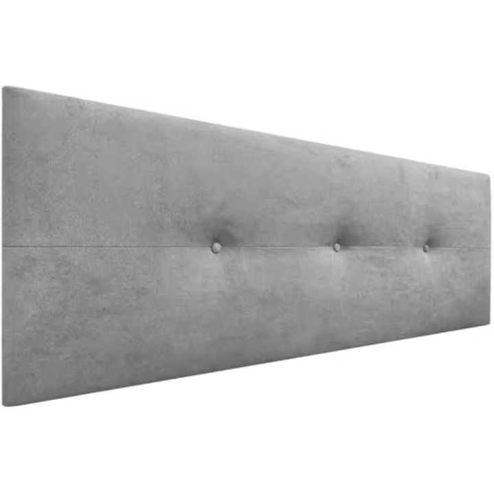 Pro cabeceros Cabezal tapizado Cama Lujo (Tela Gris, 150cm (Camas 150/160)) - 1