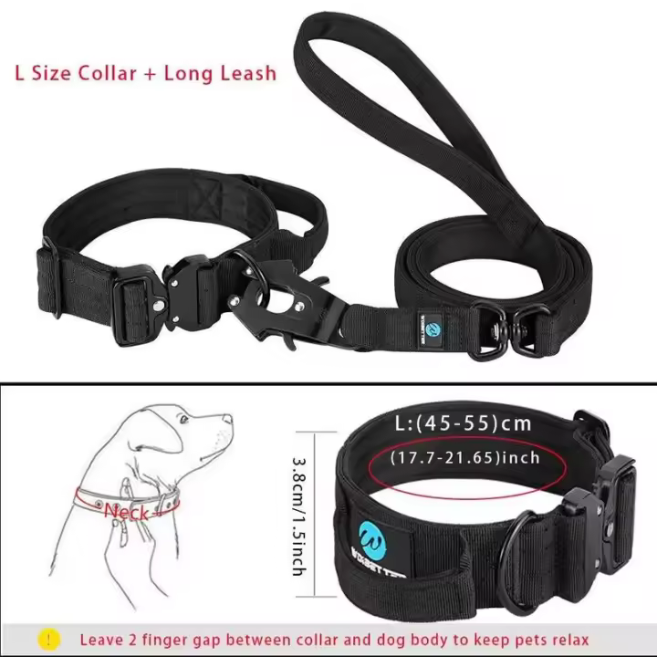 Collar táctico Perro, Conjunto de Correa, mango Militar, puede durante, Nailon, accesorios entrenamiento caminar para mascotas - 1