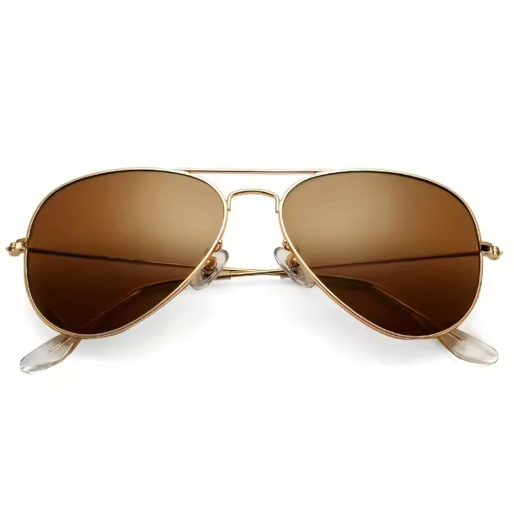 MOV-Gafas de sol clásicas Retro, Aviador con Marco de Metal y Lentes de Vidrio, para Hombres, Mujeres, Deportes al Aire Libre - 1