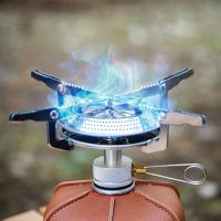 Estufa de gas para acampar al aire libre, cocina portátil con bolsa de advertencia, cabezal de estufa ligero para senderismo, montañismo y pesca - details 4