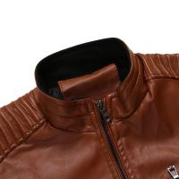 Chaqueta de Cuero con Estilo Coreano de Moda Ligera, Ajuste Casual, Manga de Béisbol Delgada - details 5