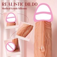 Enorme consolador realista de silicona con Control remoto, Juguetes sexuales femeninos vibratorios de empuje, masajeador de orgasmo vaginal para clítoris y punto G - details 1