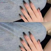 Uñas largas de vacaciones para bailarines masculinos y femeninos, totalmente cubiertas con uñas postizas, reclassificadas a negro, 24 piezas - details 1