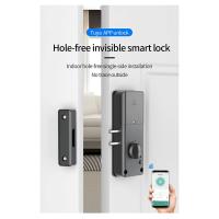 Cerradura inteligente con tarjeta IC para puerta de madera, cerrojo electrónico con Bluetooth, sin taladro, instalación oculta en interiores, aplicación Tuya - details 7